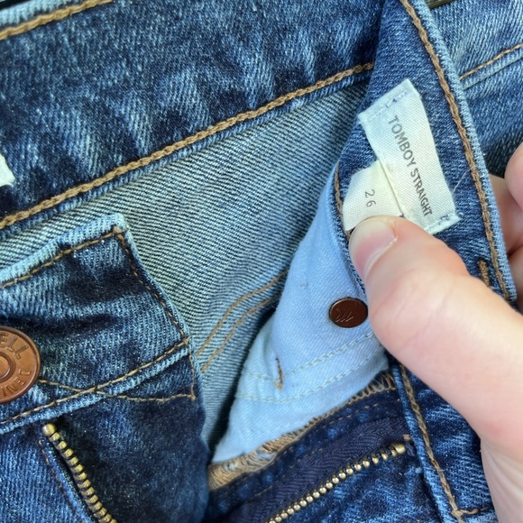 Madewell - Tomboy Straight Denim Jeans - Chaseley Wash - Size 26 - Boyfriend - Picture 9 of 9